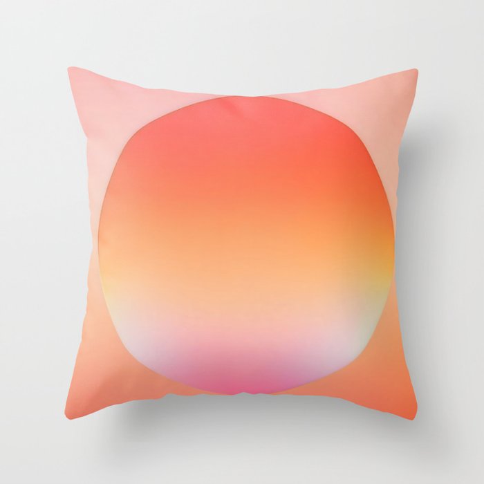 The Light Within, Spiritual Positivity Yoga Aura, Energy Soft Gradient Iridescent Glow, Mindfulness Graphic Design Motivational  Throw Pillow Gallery Image 1