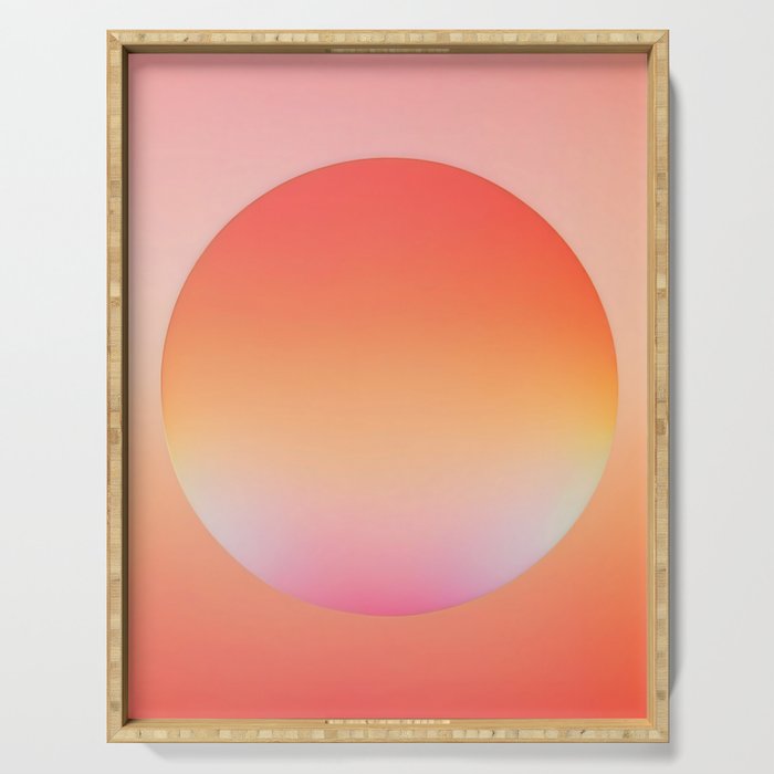 The Light Within, Spiritual Positivity Yoga Aura, Energy Soft Gradient Iridescent Glow, Mindfulness Graphic Design Motivational  Serving Tray Gallery Image 1