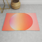The Light Within, Spiritual Positivity Yoga Aura, Energy Soft Gradient Iridescent Glow, Mindfulness Graphic Design Motivational  Rug Gallery Image 1