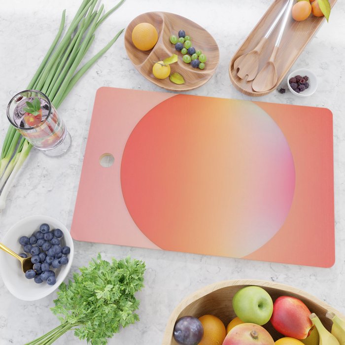 The Light Within, Spiritual Positivity Yoga Aura, Energy Soft Gradient Iridescent Glow, Mindfulness Graphic Design Motivational  Cutting Board Gallery Image 2