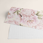 Pastel Blush Pink Spring Watercolor Peony Flowers Pattern Wrapping Paper Gallery Image 2