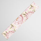 Pastel Blush Pink Spring Watercolor Peony Flowers Pattern Table Runner Gallery Image 3
