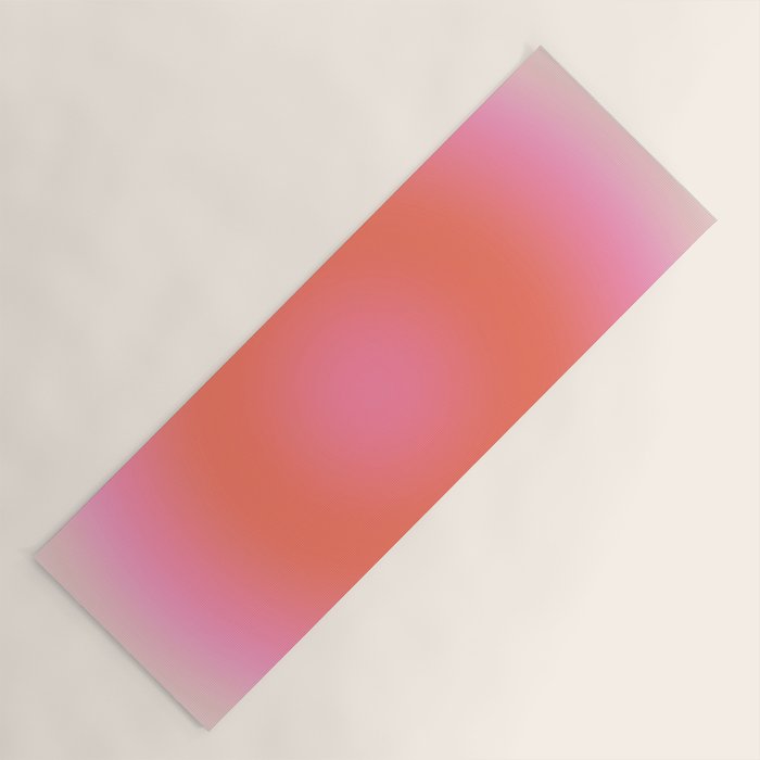 Les Couleurs | 04 - Aura Print Neutral Pink And Orange Preppy Decor Modern Gradient Yoga Mat Gallery Image 1