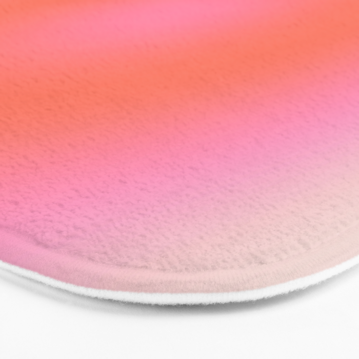 Les Couleurs | 04 - Aura Print Neutral Pink And Orange Preppy Decor Modern Gradient Bath Mat Gallery Image 3