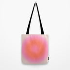 Les Couleurs | 04 - Aura Print Neutral Pink And Orange Preppy Decor Modern Gradient Tote Bag Gallery Image 2