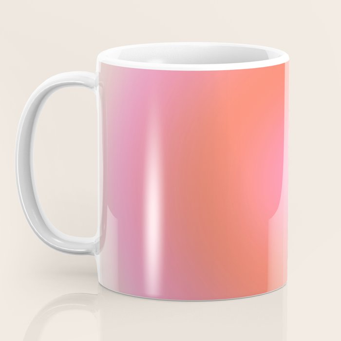 Les Couleurs | 04 - Aura Print Neutral Pink And Orange Preppy Decor Modern Gradient Coffee Mug Gallery Image 3