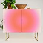 Les Couleurs | 04 - Aura Print Neutral Pink And Orange Preppy Decor Modern Gradient Credenza Gallery Image 1