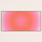 Les Couleurs | 04 - Aura Print Neutral Pink And Orange Preppy Decor Modern Gradient Desk Mat Gallery Image 3