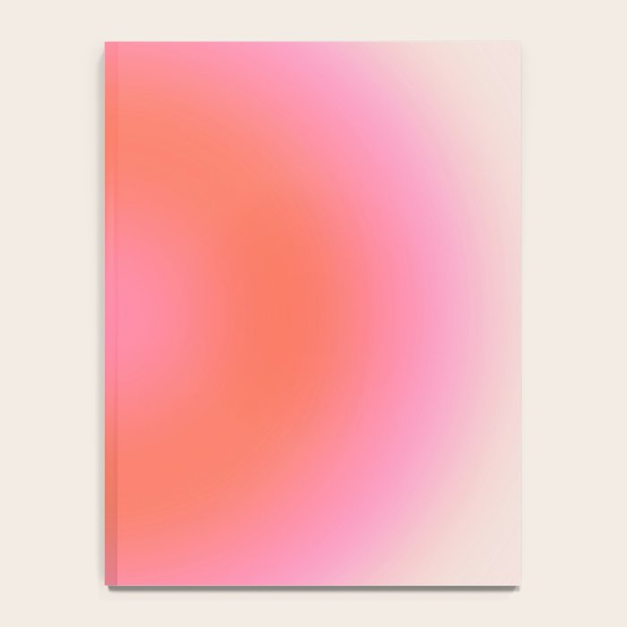 Les Couleurs | 04 - Aura Print Neutral Pink And Orange Preppy Decor Modern Gradient Notebook Gallery Image 4