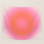 Les Couleurs | 04 - Aura Print Neutral Pink And Orange Preppy Decor Modern Gradient Wall Tapestry Gallery Image 4