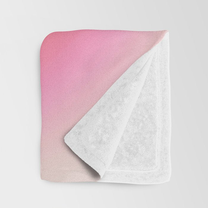 Les Couleurs | 04 - Aura Print Neutral Pink And Orange Preppy Decor Modern Gradient Throw Blanket Gallery Image 3