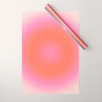 Les Couleurs | 04 - Aura Print Neutral Pink And Orange Preppy Decor Modern Gradient Wrapping Paper Gallery Image 1