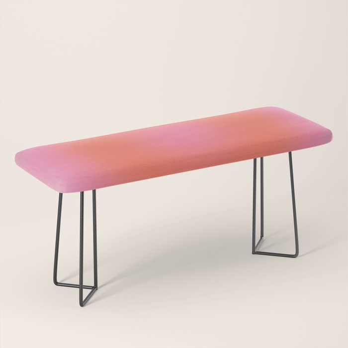 Les Couleurs | 04 - Aura Print Neutral Pink And Orange Preppy Decor Modern Gradient Bench Gallery Image 1