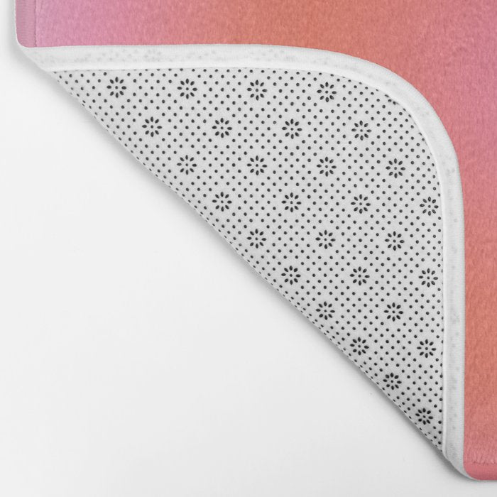 Les Couleurs | 04 - Aura Print Neutral Pink And Orange Preppy Decor Modern Gradient Bath Mat Gallery Image 2