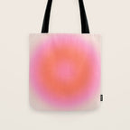 Les Couleurs | 04 - Aura Print Neutral Pink And Orange Preppy Decor Modern Gradient Tote Bag Gallery Image 1