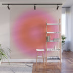 Les Couleurs | 04 - Aura Print Neutral Pink And Orange Preppy Decor Modern Gradient Wall Mural Gallery Image 1
