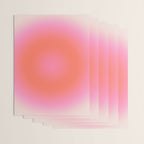 Les Couleurs | 04 - Aura Print Neutral Pink And Orange Preppy Decor Modern Gradient Wrapping Paper Gallery Image 3