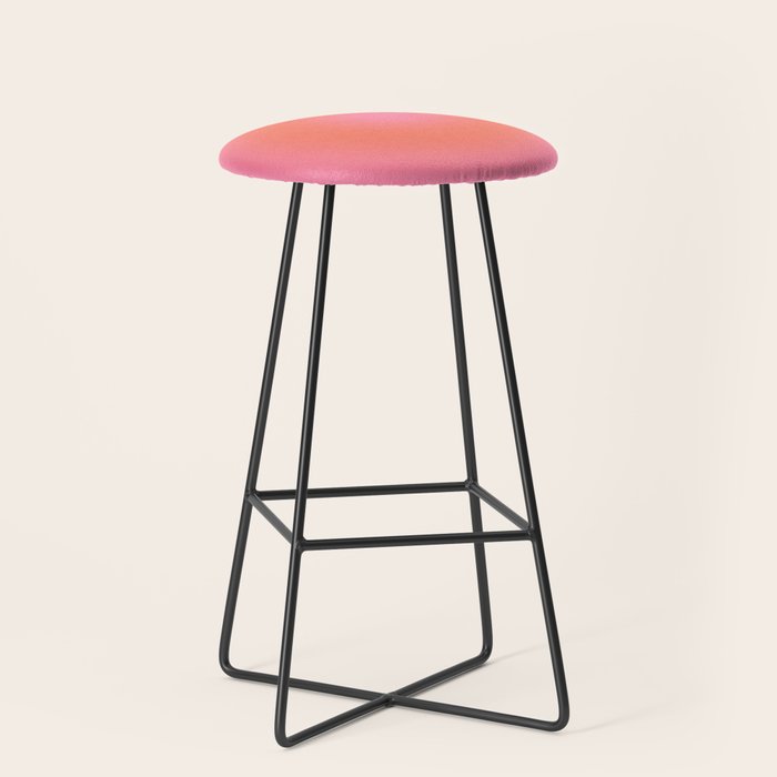 Les Couleurs | 04 - Aura Print Neutral Pink And Orange Preppy Decor Modern Gradient Stool Gallery Image 1