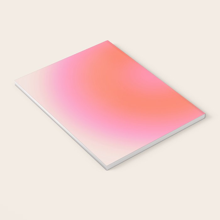 Les Couleurs | 04 - Aura Print Neutral Pink And Orange Preppy Decor Modern Gradient Notebook Gallery Image 3