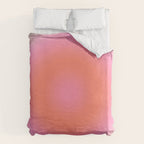 Les Couleurs | 04 - Aura Print Neutral Pink And Orange Preppy Decor Modern Gradient Duvet Cover Gallery Image 6