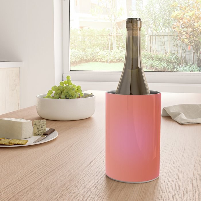 Les Couleurs | 04 - Aura Print Neutral Pink And Orange Preppy Decor Modern Gradient Wine Chiller Gallery Image 4