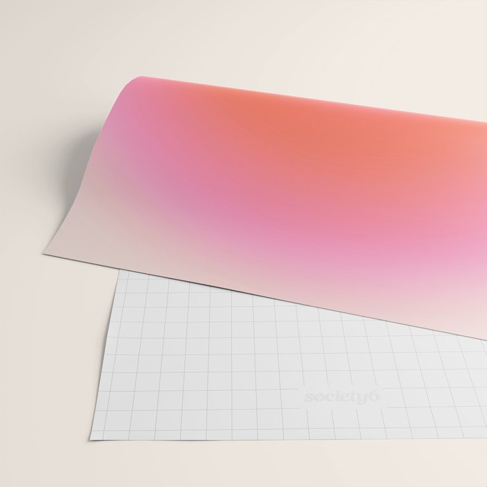 Les Couleurs | 04 - Aura Print Neutral Pink And Orange Preppy Decor Modern Gradient Wrapping Paper Gallery Image 2