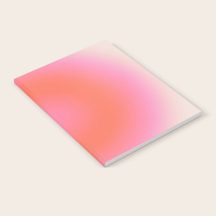 Les Couleurs | 04 - Aura Print Neutral Pink And Orange Preppy Decor Modern Gradient Notebook Gallery Image 2