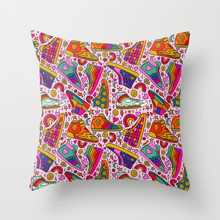 High Tops Print Throw Pillow Gallery Image 1