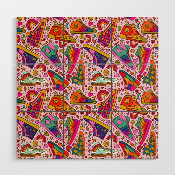 High Tops Print Wood Wall Art Gallery Image 1