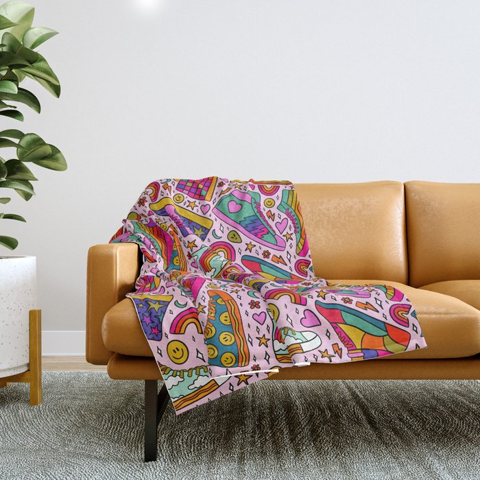 High Tops Print Throw Blanket Gallery Image 1