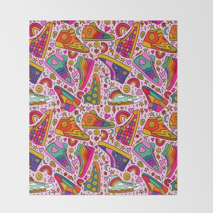 High Tops Print Throw Blanket Gallery Image 2