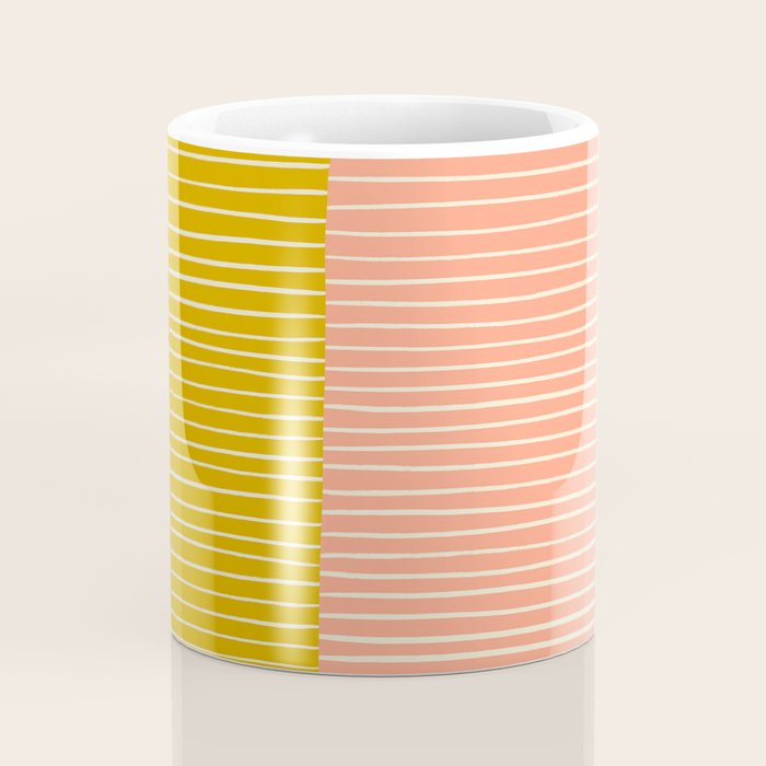 Peach & Tulip Yellow | PATTERN 06: The Retro Edition Coffee Mug Gallery Image 4