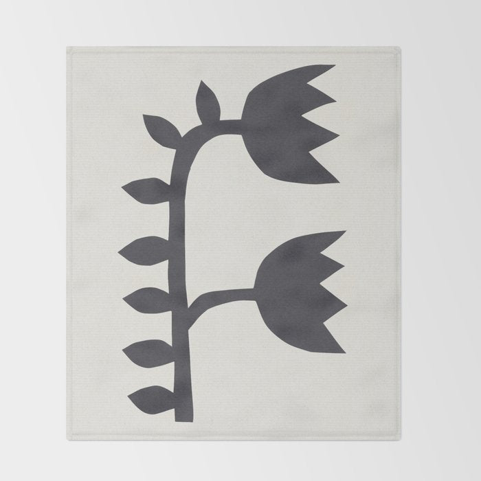 Black Tulips #1 - 3/5 Throw Blanket Gallery Image 2