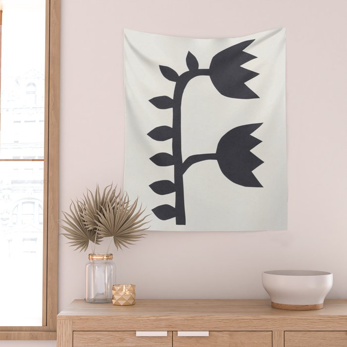 Black Tulips #1 - 3/5 Wall Tapestry Gallery Image 2
