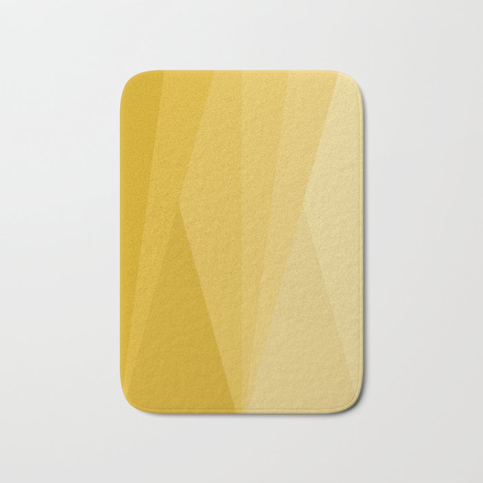 Geometric Triangles VIII Golden Yellow Bath Mat Gallery Image 1