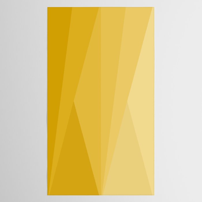 Geometric Triangles VIII Golden Yellow Tablecloth Gallery Image 2