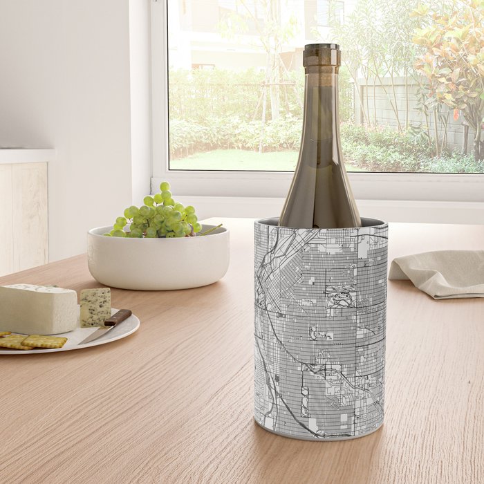 Denver White Map Wine Chiller Gallery Image 4