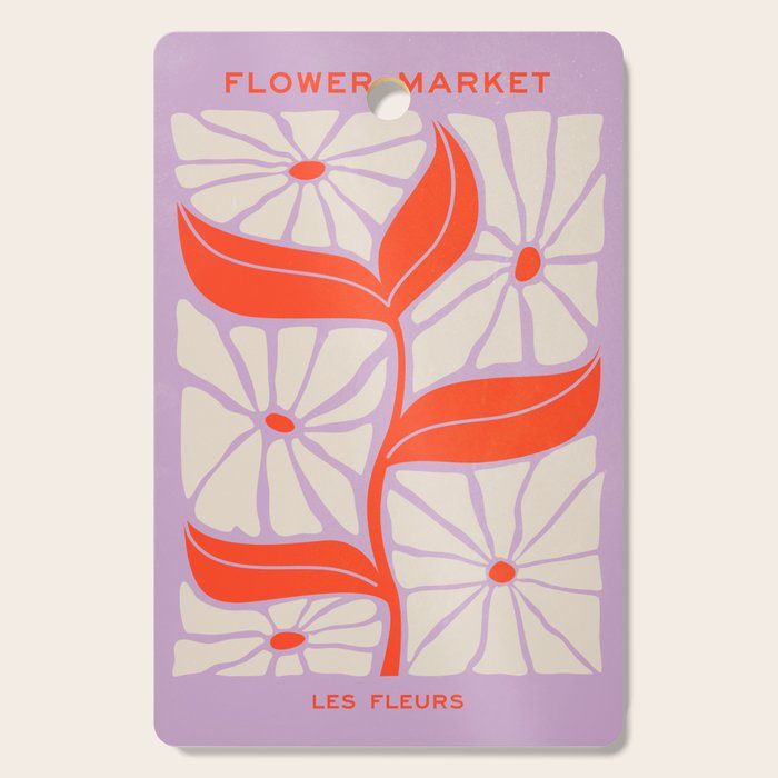 Plum & Flamingo: Les Fleurs | Flower Market Color Series 06 Cutting Board Gallery Image 1