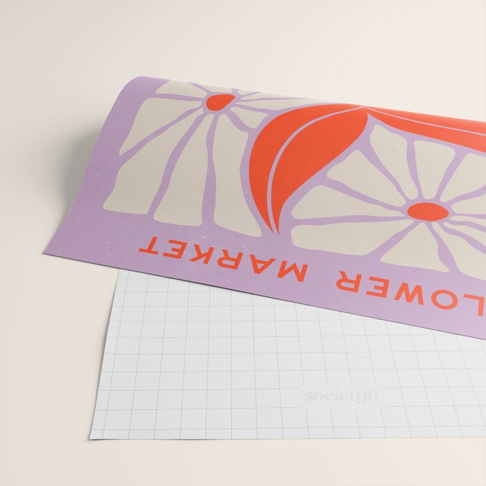Plum & Flamingo: Les Fleurs | Flower Market Color Series 06 Wrapping Paper Gallery Image 2
