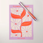 Plum & Flamingo: Les Fleurs | Flower Market Color Series 06 Wrapping Paper Gallery Image 1