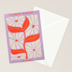 Plum & Flamingo: Les Fleurs | Flower Market Color Series 06 Stationery Card Gallery Image 2