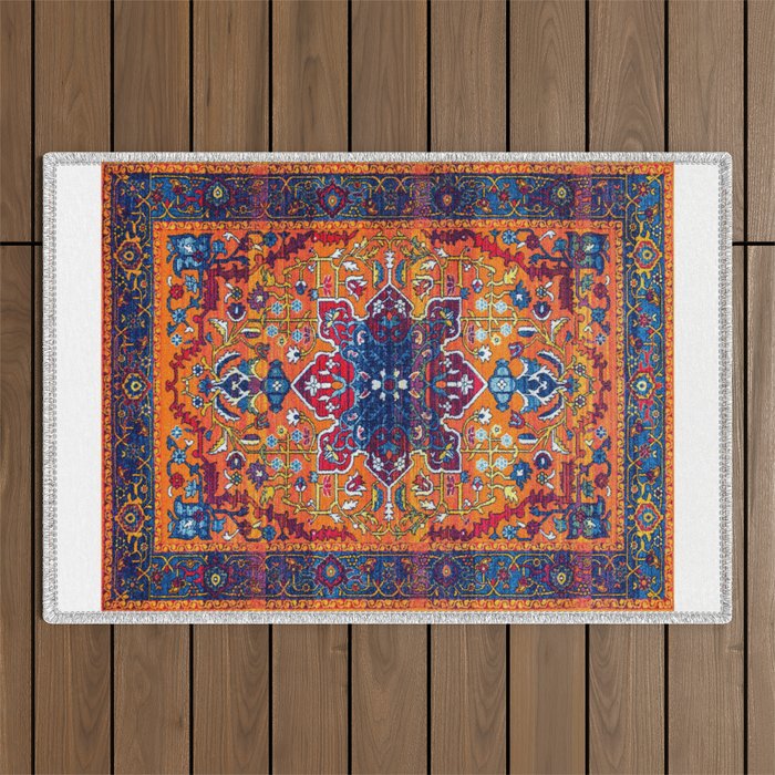 Saffron Elegance: Timeless Berber Atlas Moroccan Aesthetics Outdoor Rug Gallery Image 1