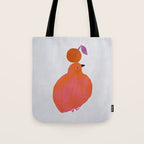 Fat Round Bird and Orange - Fuchsia and Grey Tote Bag Gallery Image 1