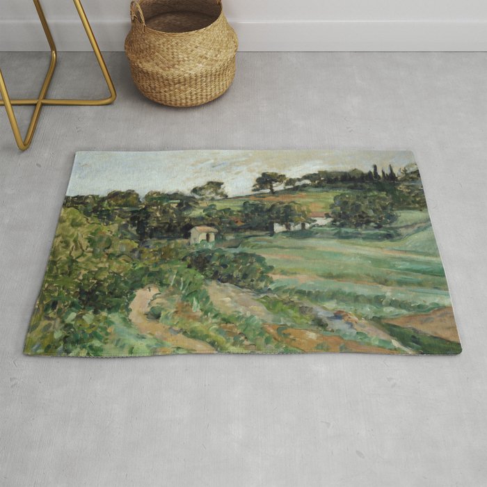 Paul Cezanne "Landscape", c.1879 Rug Gallery Image 1