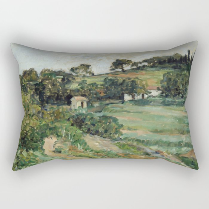 Paul Cezanne "Landscape", c.1879 Rectangular Pillow Gallery Image 2
