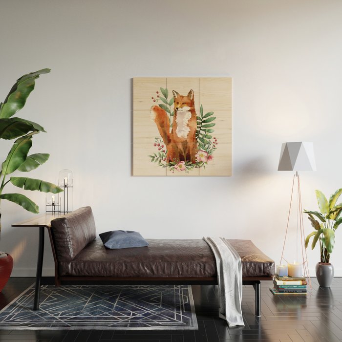 Autumn Fox II Wood Wall Art Gallery Image 2