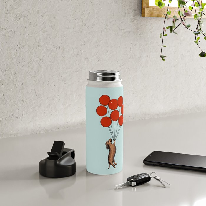 I Believe I Can Fly Dachshund Water Bottle Gallery Image 4