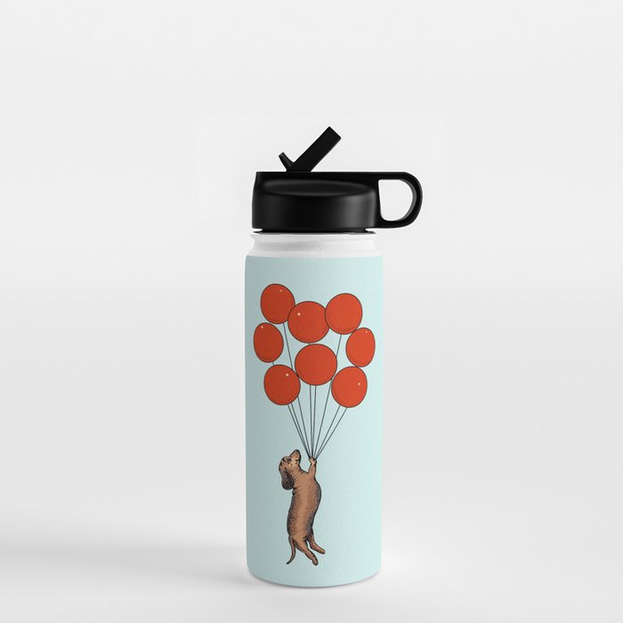 I Believe I Can Fly Dachshund Water Bottle Gallery Image 1