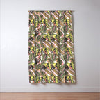 Wild jungle botanical leaves 63 Window Curtain Gallery Image 3