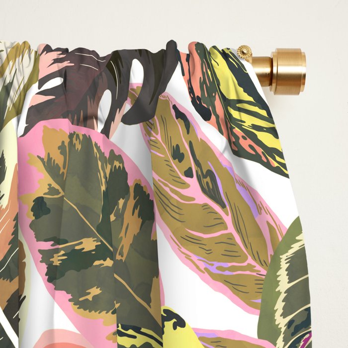 Wild jungle botanical leaves 63 Window Curtain Gallery Image 2